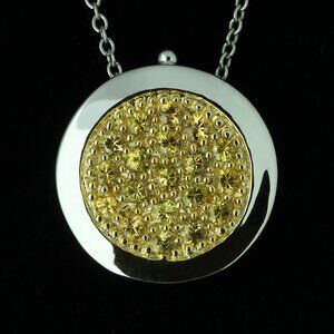 $3450 / NEW / Levian Yellow Sapphire Limited Edition Necklace / 14K Gold